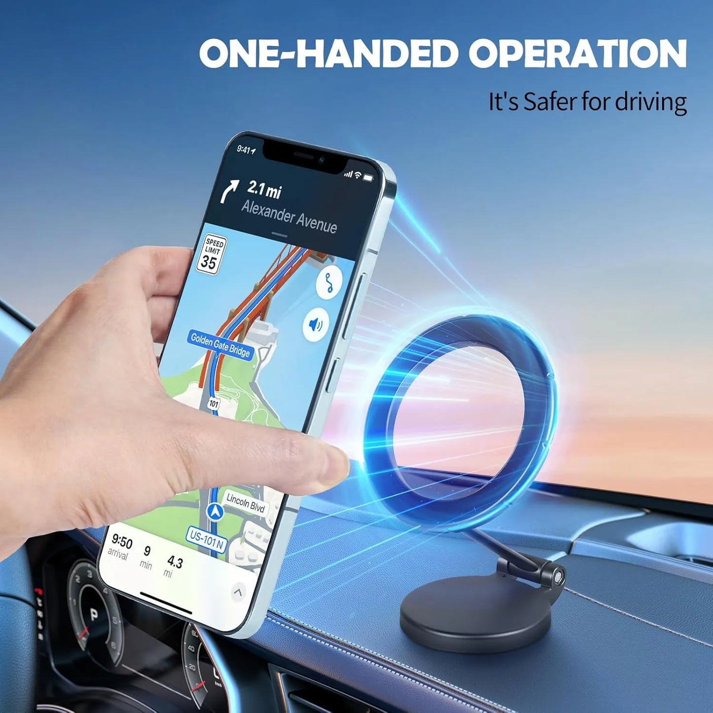Support de Voiture Magnétique 360° Ultime
